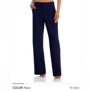 Aqua Navy Wide-Leg Pants size small